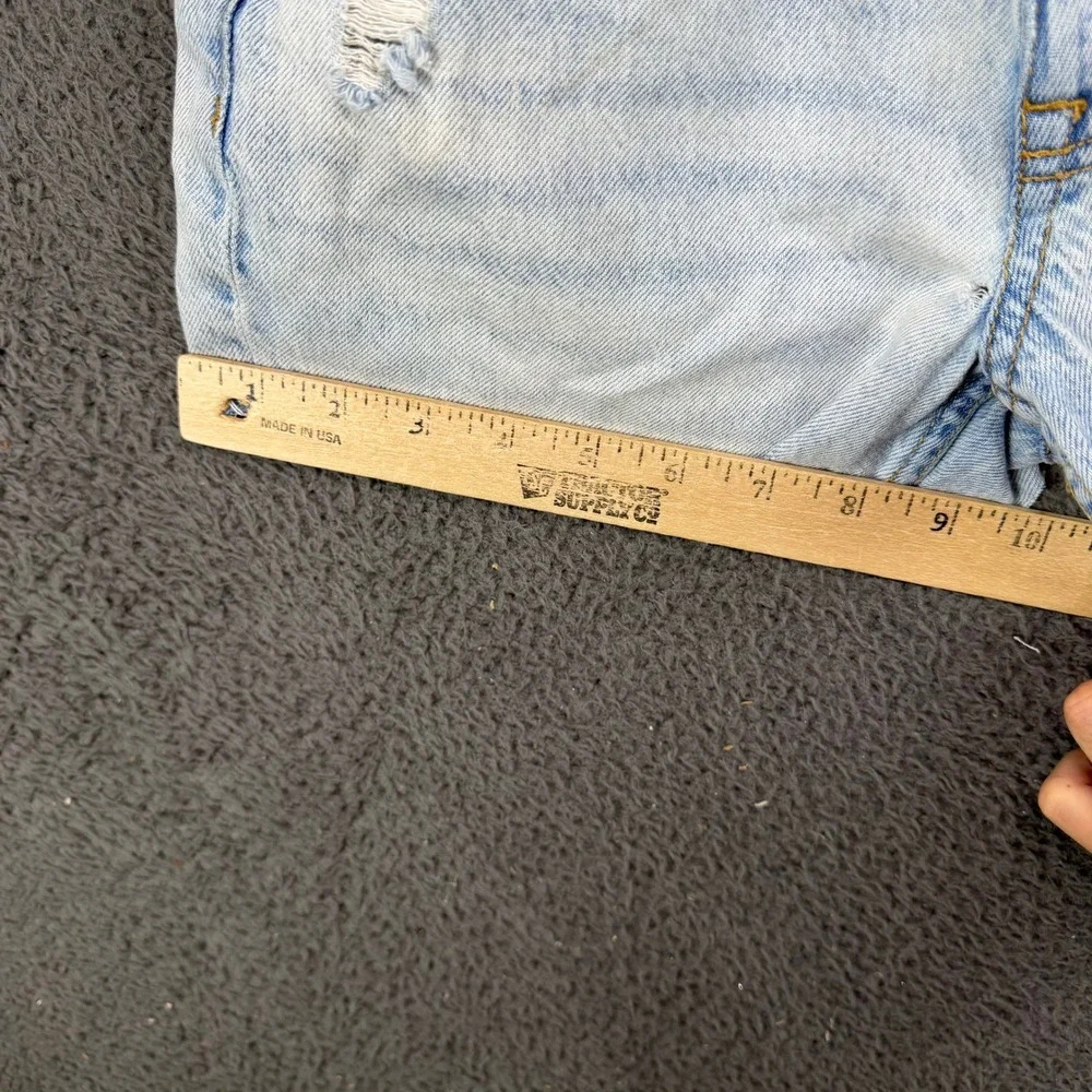 Aeropostale High Rise Baggy Distressed Denim Jean Shorts Light Size 000 Short